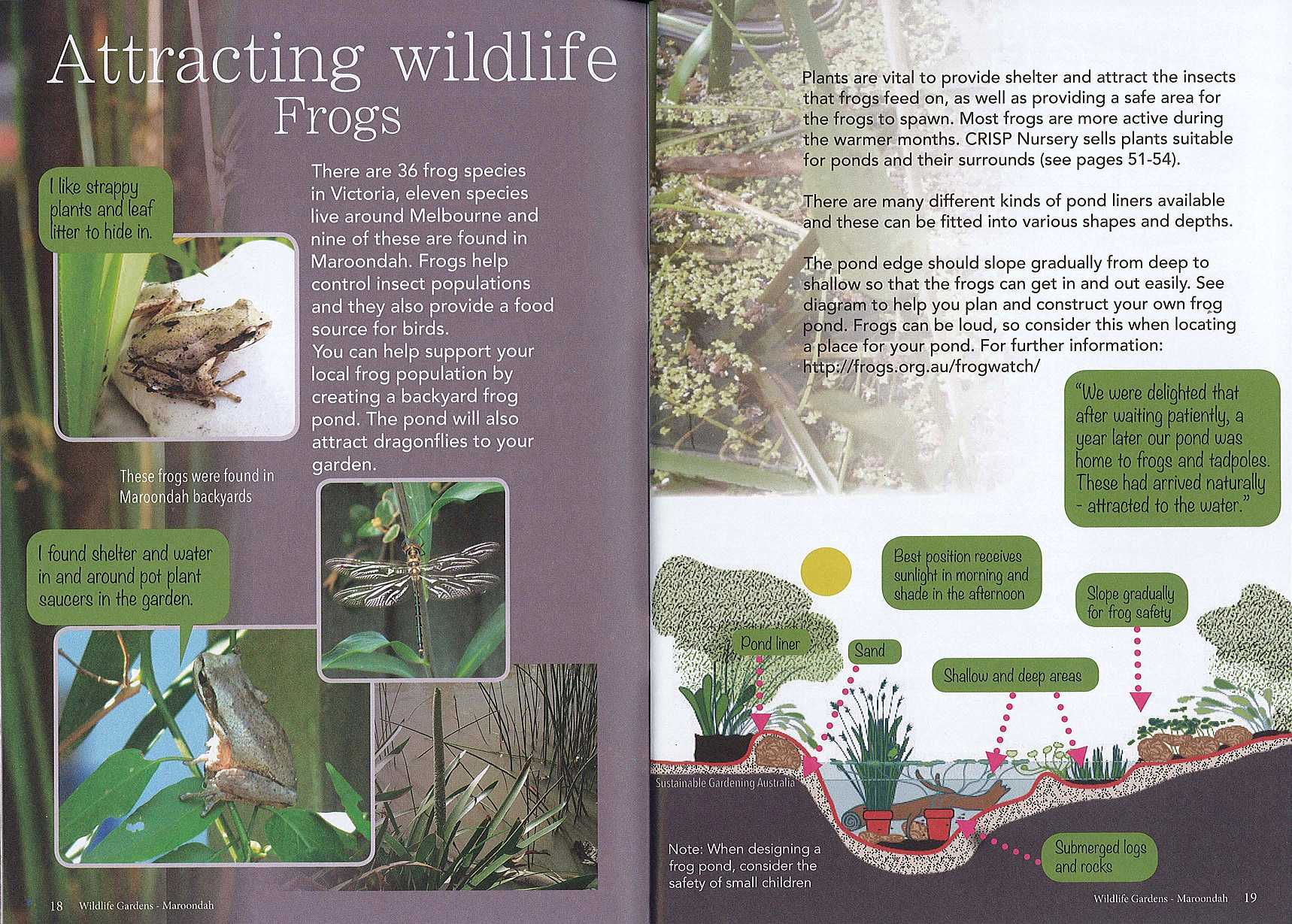 Sample page Wildlife Gardens Booklet